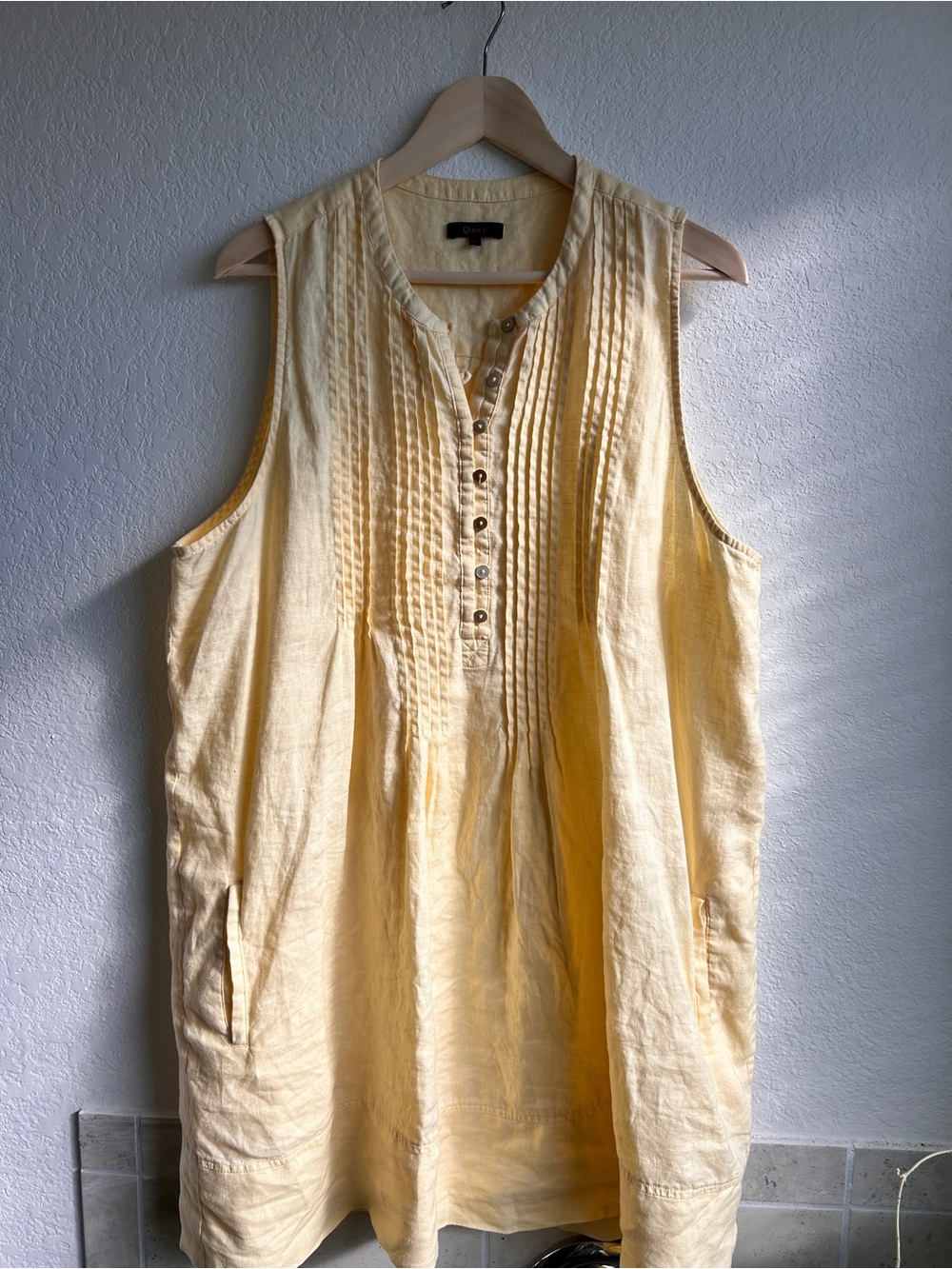 Quince 100% European Linen Sleeveless Swing Dress size xl